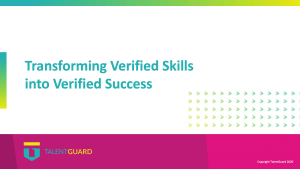 Transforming Verified Skills into Verified Success